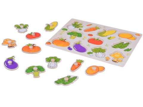 Układanka edukacyjna puzzle drewniane warzywa dopasuj 11ele ZA5258 Układanka edukacyjna puzzle drewniane warzywa dopasuj 11ele ZA5258