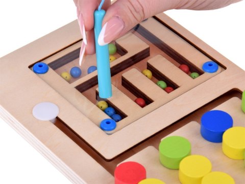 Układanka edukacyjna z kulkami drewniana zabawka Montessori ZA5579 Układanka edukacyjna z kulkami drewniana zabawka Montessori ZA5579