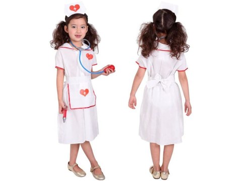 Zestaw dla dziewczynki Kostium Pielęgniarki Pani Doktor lekarz L/XL ZA5281 Zestaw dla dziewczynki Kostium Pielęgniarki Pani Doktor lekarz L/XL ZA5281