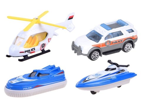 Zestaw Łódź Policja + helikopter pojazdy ZA3341 Zestaw Łódź Policja + helikopter pojazdy ZA3341
