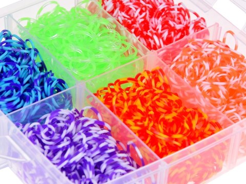 Zestaw Magiczne Gumki Koraliki do robienia bransoletek 4500szt ZA5299 Zestaw Magiczne Gumki Koraliki do robienia bransoletek 4500szt ZA5299
