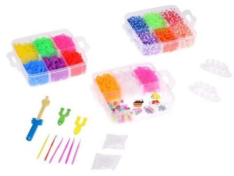 Zestaw Magiczne Gumki Koraliki do robienia bransoletek 4500szt ZA5299 Zestaw Magiczne Gumki Koraliki do robienia bransoletek 4500szt ZA5299