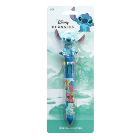 Disney Stitch - Długopis automatyczny 10-kolorowy z figurką 3D Disney Stitch - Długopis automatyczny 10-kolorowy z figurką 3D