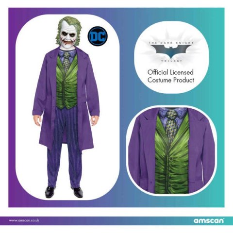Strój, Kostium przebranie dla dorosłych Joker, rozm. M Strój, Kostium przebranie dla dorosłych Joker, rozm. M