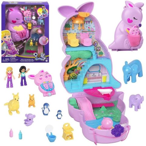 Zestaw Polly Pocket Torebka kangurek składany domek figurki ZA6048