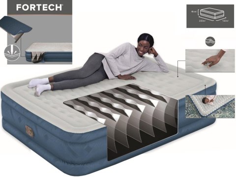 Bestway Dmuchany Materac dwuosobowy samopompujący 203x152x46cm 69075 Bestway Dmuchany Materac dwuosobowy samopompujący 203x152x46cm 69075