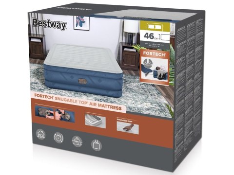 Bestway Dmuchany Materac dwuosobowy samopompujący 203x152x46cm 69075 Bestway Dmuchany Materac dwuosobowy samopompujący 203x152x46cm 69075