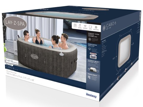 Bestway Lay-Z-Spa Cabo HydrotJet 6 hydromasaż 4-6os WiFi aplikacja 6001R Bestway Lay-Z-Spa Cabo HydrotJet 6 hydromasaż 4-6os WiFi aplikacja 6001R