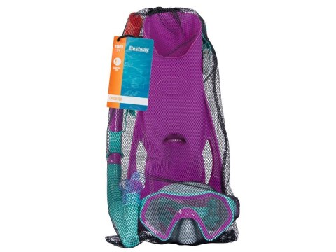 Bestway Zestaw do snorkelingu Maska z rurką i płetwami RÓŻOWY 7+ 25046 Bestway Zestaw do snorkelingu Maska z rurką i płetwami RÓŻOWY 7+ 25046