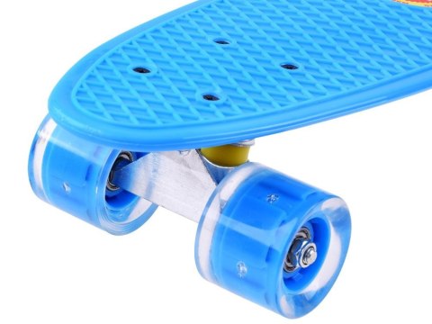 Deskorolka FISZKA dla dzieci do 50kg Świecące koła LED SP0575 Deskorolka FISZKA dla dzieci do 50kg Świecące koła LED SP0575