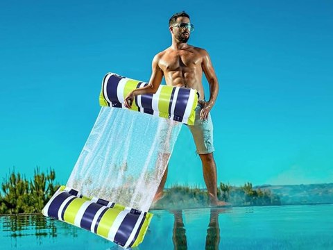 Dmuchany zielony Materac do pływania Hamak wodny na basen i plażę SP0759 Dmuchany zielony Materac do pływania Hamak wodny na basen i plażę SP0759