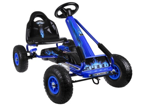 Duży gokart na pedały regulowane siedzisko pompowane koła SP0839 Duży gokart na pedały regulowane siedzisko pompowane koła SP0839
