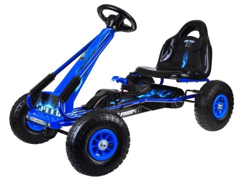 Duży gokart na pedały regulowane siedzisko pompowane koła SP0839 Duży gokart na pedały regulowane siedzisko pompowane koła SP0839
