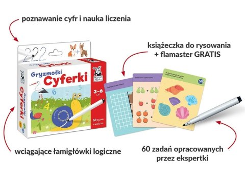 Karty do rysowania Gryzmołki Cyferki 3-6l KS0668 Karty do rysowania Gryzmołki Cyferki 3-6l KS0668