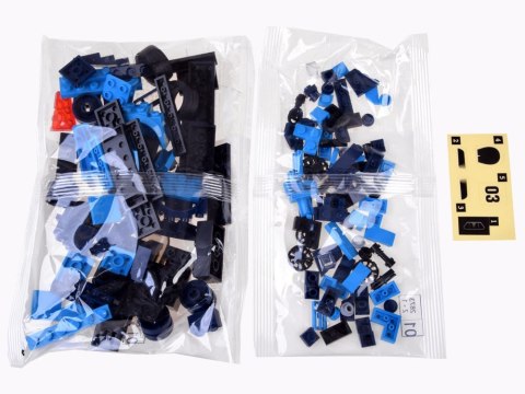 Klocki techniczne Sportowe auto NIEBIESKIE 139-elementów + naklejki ZA4288 Klocki techniczne Sportowe auto NIEBIESKIE 139-elementów + naklejki ZA4288