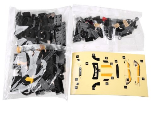 Klocki techniczne Sportowe auto SREBRNE 174-elementy + naklejki ZA4287 Klocki techniczne Sportowe auto SREBRNE 174-elementy + naklejki ZA4287