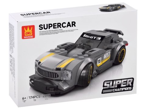 Klocki techniczne Sportowe auto SREBRNE 174-elementy + naklejki ZA4287 Klocki techniczne Sportowe auto SREBRNE 174-elementy + naklejki ZA4287