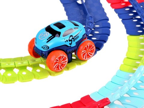 Kolorowy giętki tor 184 ele autko trasa 4m ZA4379 Kolorowy giętki tor 184 ele autko trasa 4m ZA4379