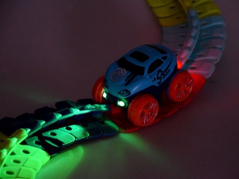 Kolorowy giętki tor 184 ele autko trasa 4m ZA4379 Kolorowy giętki tor 184 ele autko trasa 4m ZA4379