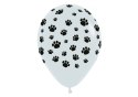 Balony lateksowe Sempertex Biały Łapki, Psi Patrol 30cm, 25szt.