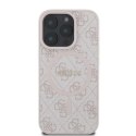 Guess 4G Ring Classic Logo MagSafe - Etui iPhone 16 Pro (różowy)