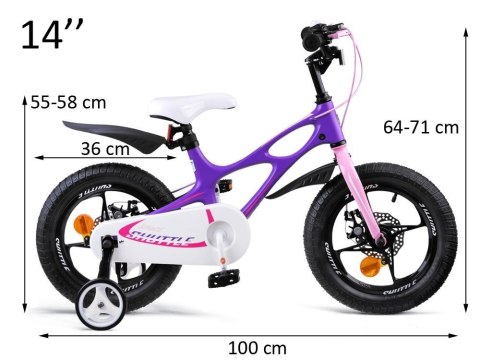 RoyalBaby Rower 14" Space Shuttle + pchacz Rower dziecięcy z kółkami bocznymi RB14-22 RoyalBaby Rower 14" Space Shuttle + pchacz Rower dziecięcy z kółkami bocznymi RB14-22