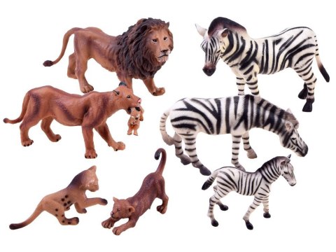 SERIA ZWIERZĘTA SAFARI Zestaw figurek zebra + lew KOLEKCJA ZA2987 SERIA ZWIERZĘTA SAFARI Zestaw figurek zebra + lew KOLEKCJA ZA2987