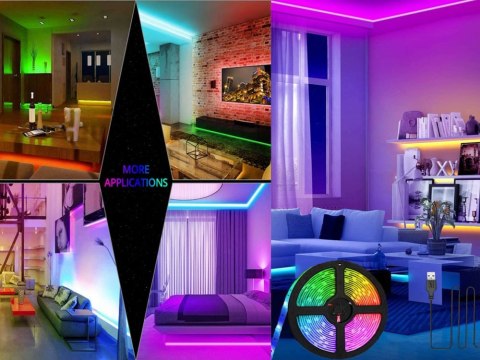 Taśma LED 5m RGB + pilot Wodoodporna ZA4824 Taśma LED 5m RGB + pilot Wodoodporna ZA4824