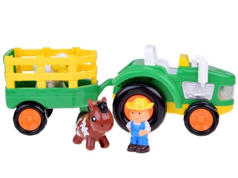 Traktor z przyczepą Farmer i zwierzątka dźwięk + światło ZA5390 Traktor z przyczepą Farmer i zwierzątka dźwięk + światło ZA5390