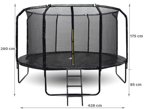 Trampolina ogrodowa SkyFlyer + drabinka 14FT 426cm Trampolina ogrodowa SkyFlyer + drabinka 14FT 426cm