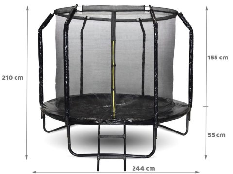 Trampolina ogrodowa SkyFlyer + drabinka 8FT 244cm Trampolina ogrodowa SkyFlyer + drabinka 8FT 244cm