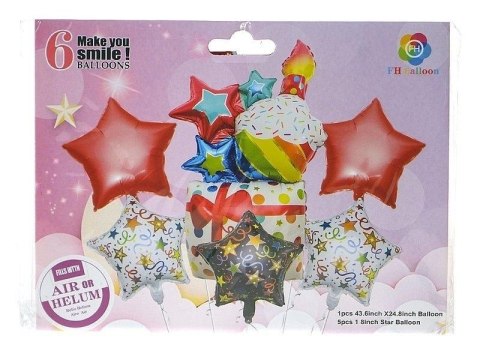 Balony foliowe 6szt Balony foliowe 6szt