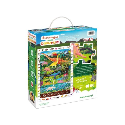 CzuCzu Obserwacyjne puzzle Dinozaury 4+ CzuCzu Obserwacyjne puzzle Dinozaury 4+