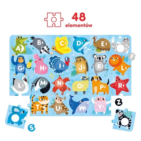 Duuuże puzzle z dziurką Alfabet 3+ Duuuże puzzle z dziurką Alfabet 3+