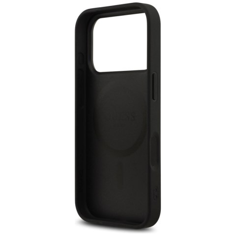 Guess 4G Printed Stripes MagSafe - Etui iPhone 17 Pro (czarny) Guess 4G Printed Stripes MagSafe - Etui iPhone 17 Pro (czarny)