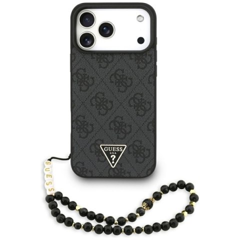 Guess 4G Strap Triangle Logo MagSafe - Etui do iPhone 17 Pro Max (czarny) Guess 4G Strap Triangle Logo MagSafe - Etui do iPhone 17 Pro Max (czarny)
