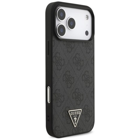 Guess 4G Strap Triangle Logo MagSafe - Etui do iPhone 17 Pro Max (czarny) Guess 4G Strap Triangle Logo MagSafe - Etui do iPhone 17 Pro Max (czarny)