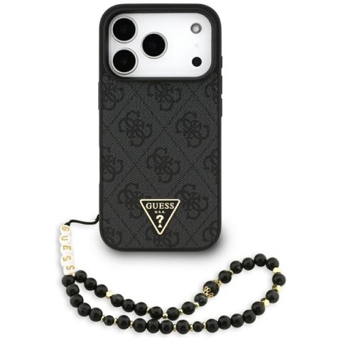 Guess 4G Strap Triangle Logo MagSafe - Etui do iPhone 17 Pro (czarny) Guess 4G Strap Triangle Logo MagSafe - Etui do iPhone 17 Pro (czarny)