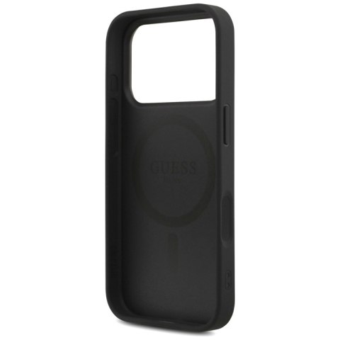 Guess 4G Strap Triangle Logo MagSafe - Etui do iPhone 17 Pro (czarny) Guess 4G Strap Triangle Logo MagSafe - Etui do iPhone 17 Pro (czarny)