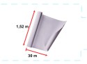 Folia okleina rolka aluminium imitująca metal metalic szczotkowana srebrna 1,52x30m