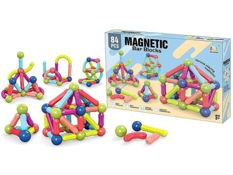 Klocki magnetyczne 3D 84el Klocki magnetyczne 3D 84el