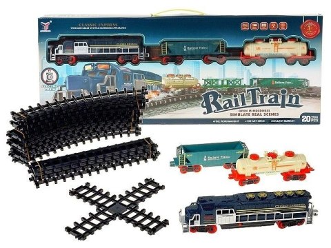 Kolejka na baterie tor ósemka światło dźwięk