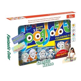 Książeczka do kolorowania 3D + mazaki 8szt