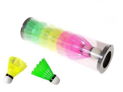 Lotki do badmintona kolorowe w tubie 6szt Lotki do badmintona kolorowe w tubie 6szt