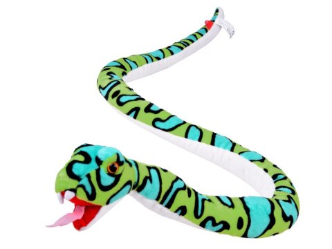 Maskotka duży pluszowy Wąż zielony boa 142cm 13379 Maskotka duży pluszowy Wąż zielony boa 142cm 13379