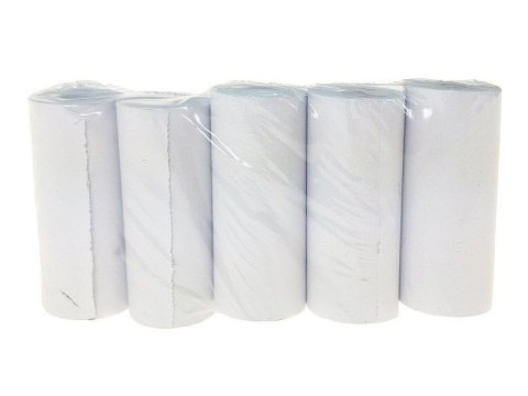 Papier termiczny biały 5,5x2,5cm 5 rolek Papier termiczny biały 5,5x2,5cm 5 rolek