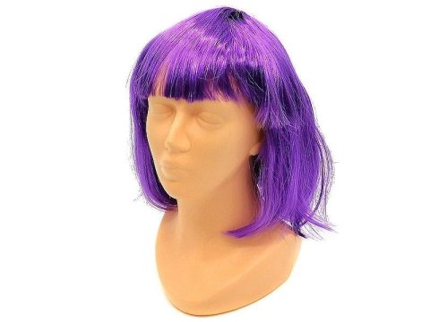 Peruka fioletowa z grzywką 25cm Peruka fioletowa z grzywką 25cm