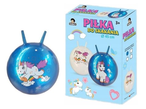Piłka do skakania 45cm z rogami Jednorożec mix Piłka do skakania 45cm z rogami Jednorożec mix