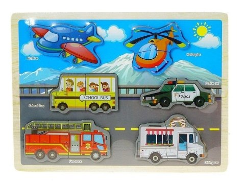 Puzzle drewniane Pojazdy Puzzle drewniane Pojazdy