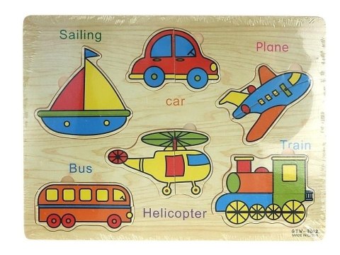 Puzzle drewniane Pojazdy Puzzle drewniane Pojazdy